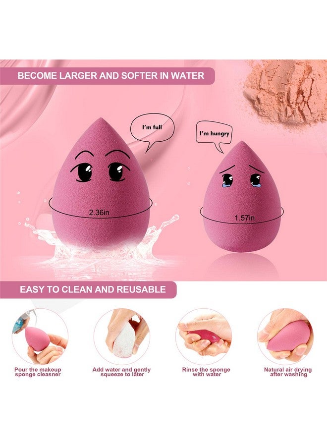 DUAIU 4 Pcs Makeup Sponge Set Blender Beauty Foundation Blending Sponge Flawless For Liquid Cream And Powder Multicolored Makeup Sponges With Storage Box - Image 4