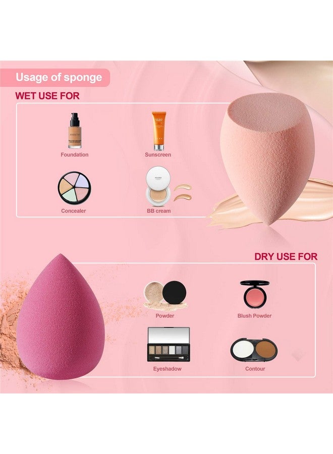DUAIU 4 Pcs Makeup Sponge Set Blender Beauty Foundation Blending Sponge Flawless For Liquid Cream And Powder Multicolored Makeup Sponges With Storage Box - Image 2