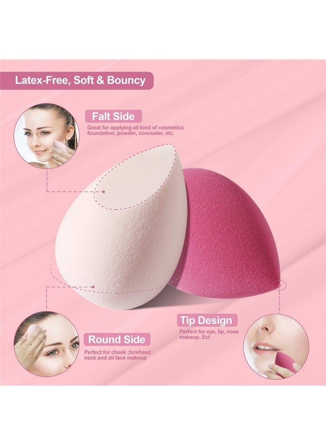 DUAIU 4 Pcs Makeup Sponge Set Blender Beauty Foundation Blending Sponge Flawless For Liquid Cream And Powder Multicolored Makeup Sponges With Storage Box - Image 3