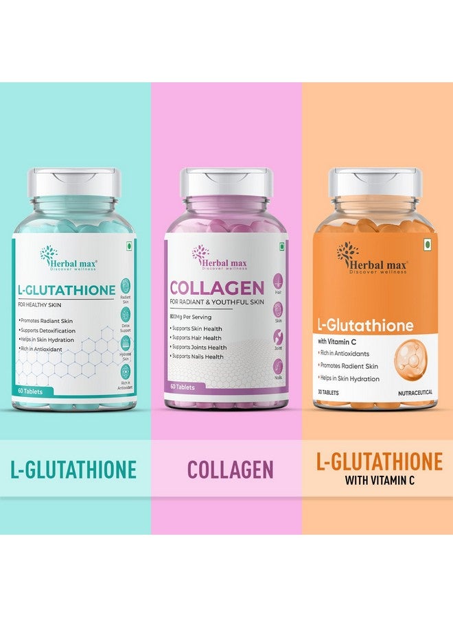 Herbal Max مكمل هيربال ماكس كولاجين و L جلوتاثيون - 90 كبسولة، 2 عدد - Image 5