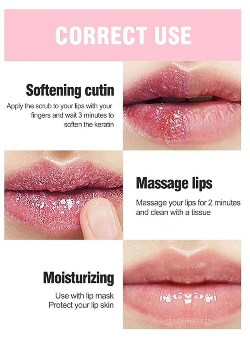 Handaiyan Sugar Scrub and Lip Repair-2 in 1 Lips Therapy Balm Care and Treatment Moisturizer for Dry Exfoliator Dark Brighten, Bees、vita、b and C Nature Overnight Renewal Advanced Healing Cracked Ointment  - Image 3