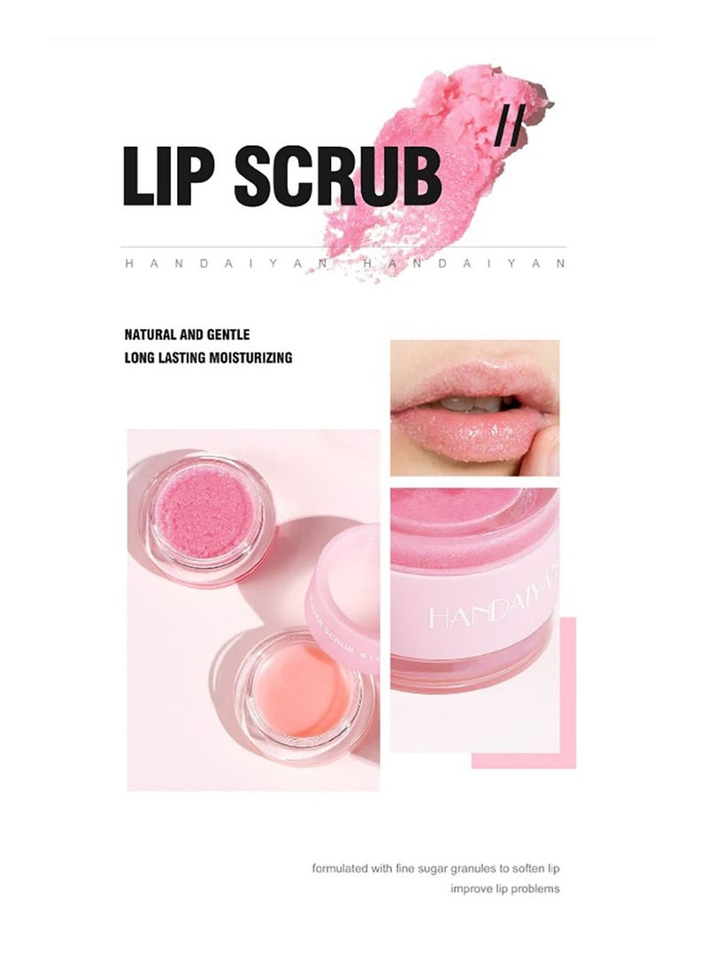 Handaiyan Sugar Scrub and Lip Repair-2 in 1 Lips Therapy Balm Care and Treatment Moisturizer for Dry Exfoliator Dark Brighten, Bees、vita、b and C Nature Overnight Renewal Advanced Healing Cracked Ointment  - Image 4