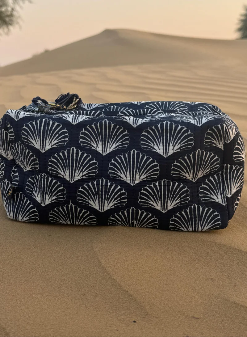 Tohfa Luxe Tohfa Luxe Shell Handmade Block Printed Pouch