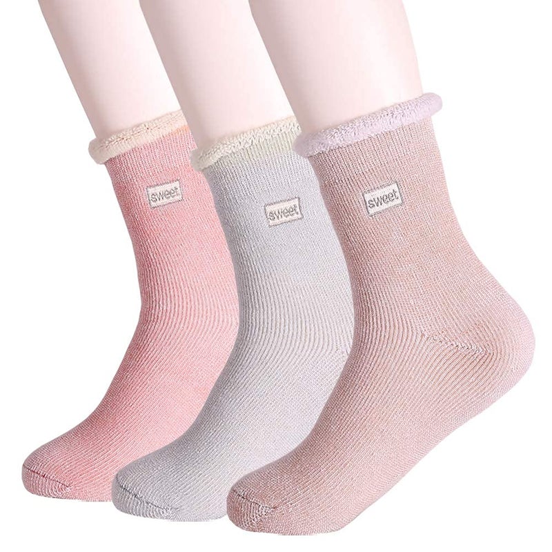 Yoicy Womens Super Thick Socks - Soft Warm Comfort Casual Crew Winter Socks (Pack of 3-5), Multicolor - Image 2