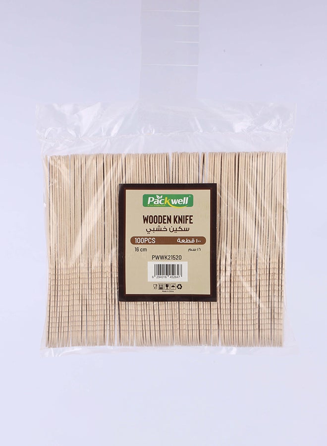 Packwell Wooden Knife 16 Cm 100 pcs - Image 5