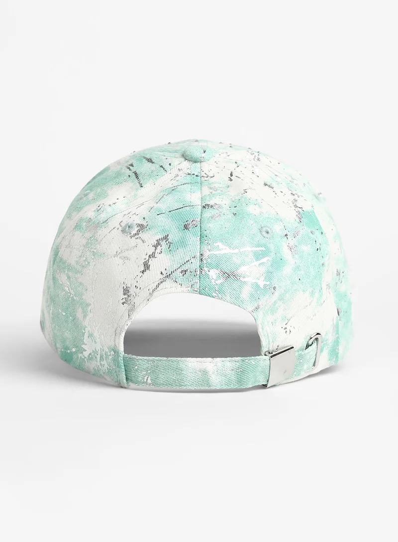 Haute Sauce Studded Ombre Basketball Cap - Mint Green & Ivory White