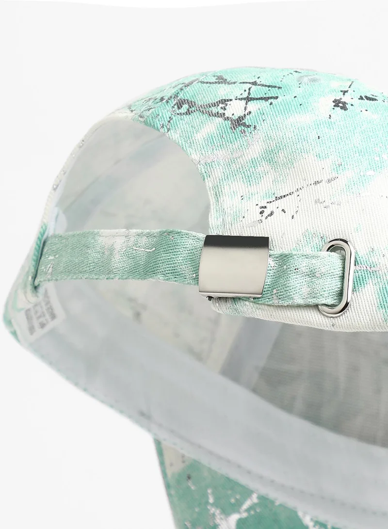 Haute Sauce Studded Ombre Basketball Cap - Mint Green & Ivory White