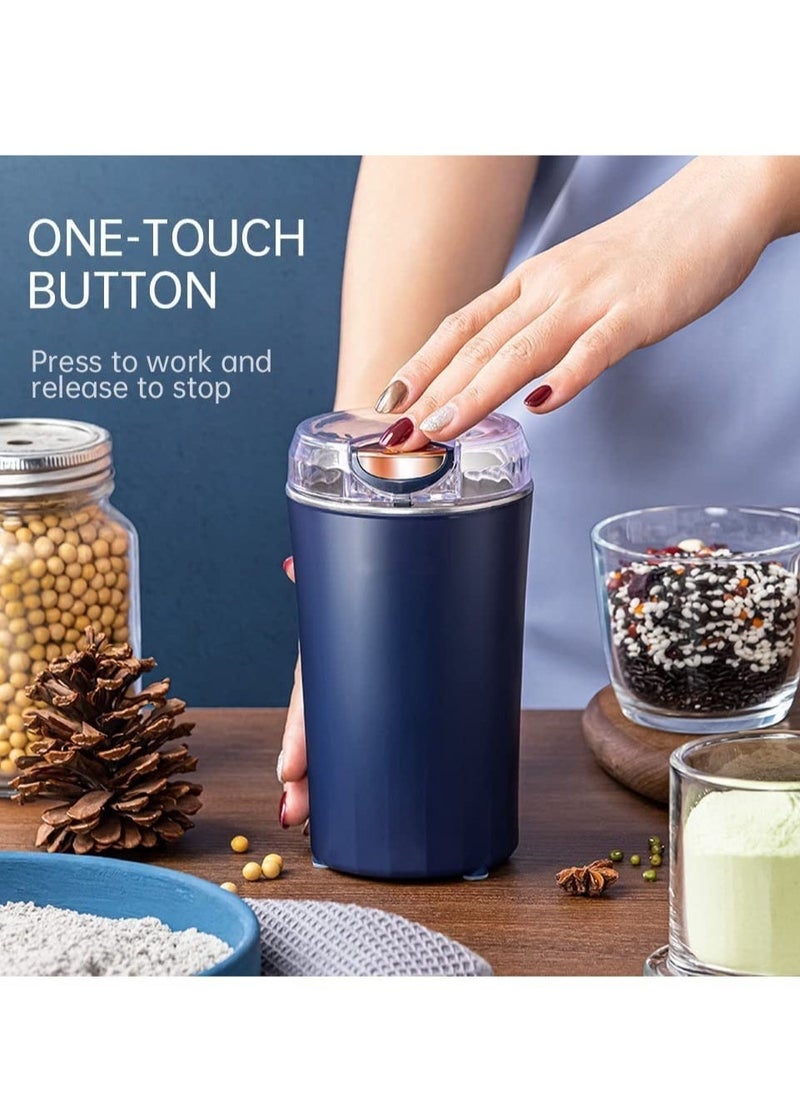 Electric Spice and Coffee Grinder - Stainless Steel Blade & Cup, Detachable, Dishwasher Safe, for Home Use - Image 1