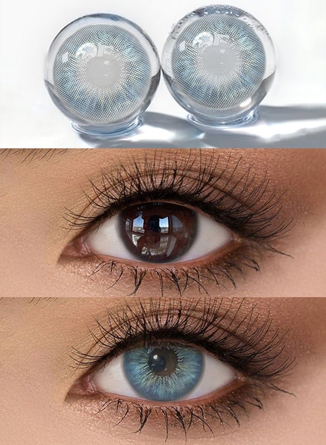 عيون غامضة ميستيك آيز عدسات لاصقة ملونة 6 أشهر، Sun‑kissed “Tiffany”  14.20 مم، عدسات تجميلية بمظهر طبيعي للاستخدام اليومي والمكياج، عدسات أزياء للجنسين، مع علبة - Image 2