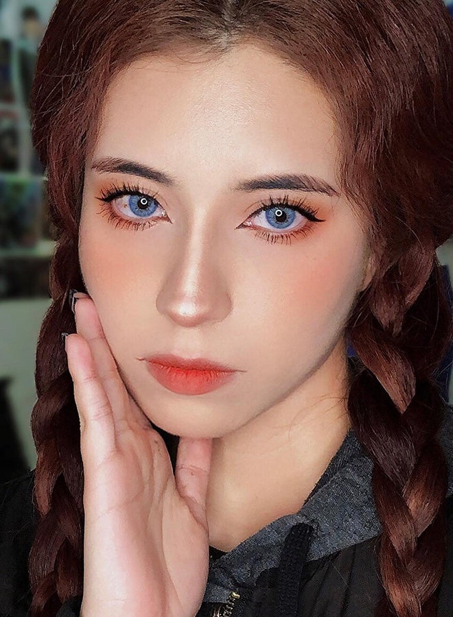 عيون غامضة ميستيك آيز عدسات لاصقة ملونة 6 أشهر، Sun‑kissed “Tiffany”  14.20 مم، عدسات تجميلية بمظهر طبيعي للاستخدام اليومي والمكياج، عدسات أزياء للجنسين، مع علبة - Image 3