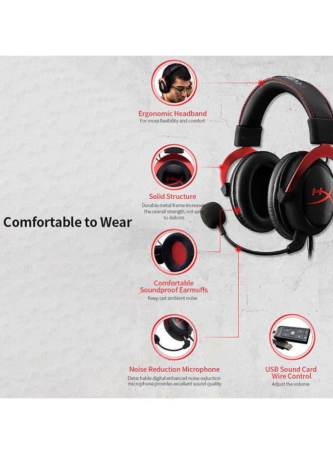 Kingston HyperX Cloud II 7.1 Channel Hi-Fi Gaming Over-Ear Headphones for PC Game Console Phone -wired - Image 3