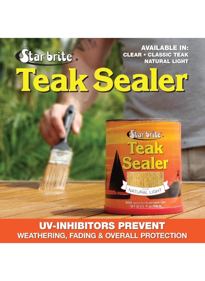 Star Brite STAR BRITE Teak Sealer - No Drip, No Splash Formula - One-Coat, Durable Protection for All Fine Woods - Perfect for Outdoor Furniture & Marine Use - Natural Light 16 OZ (087916)  - Image 2