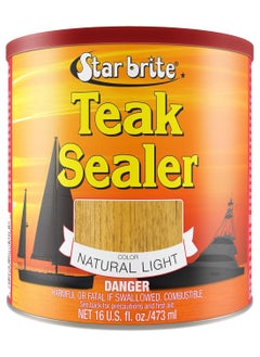 Star Brite STAR BRITE Teak Sealer - No Drip, No Splash Formula - One-Coat, Durable Protection for All Fine Woods - Perfect for Outdoor Furniture & Marine Use - Natural Light 16 OZ (087916)  - Image 1