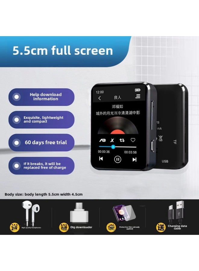 Bluetooth Mp3mp4 Walkman Student Edition High School Student Special Player Mp5mp6 Novel Songs Artifact Mp7-Body Color:[standard-button Version] 5.5cm Hd Full Screen + Button★Replace With A One For Life★Extremely Clear Picture Quality★Long Battery Life-Memory Capacity:32g [the Following Good 800 Novels/5 Movies/700 Songs/tv Series] - Standard + Hifi Bluetooth Headset + Charging Compartment [super Top  - Image 1