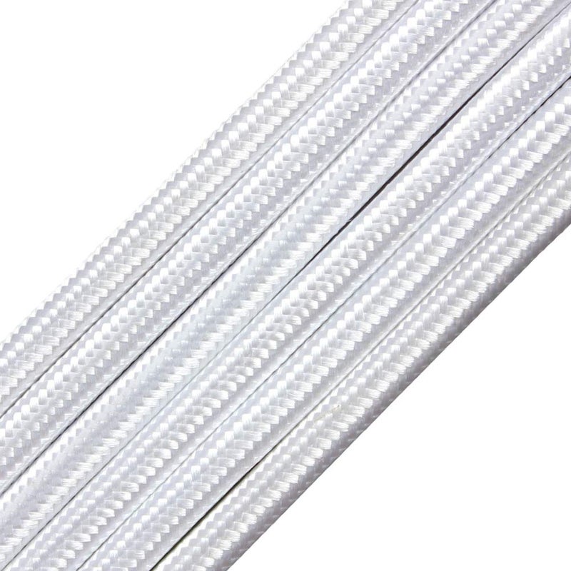 PRUNLLA 32.8ft Fabric Cloth Covered Round Wire,PRUNLLA Vintage 18/2 Industrial Electrical Lamp Cord, 18-Gauge Antique Style for Retro Lamp, DIY Projects (Pearl) - Image 1