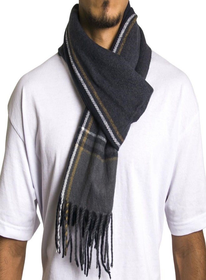 Alpine Swiss Mens Plaid Scarf Soft Winter Scarves Unisex,Dusk Plaid,One Size - Image 2