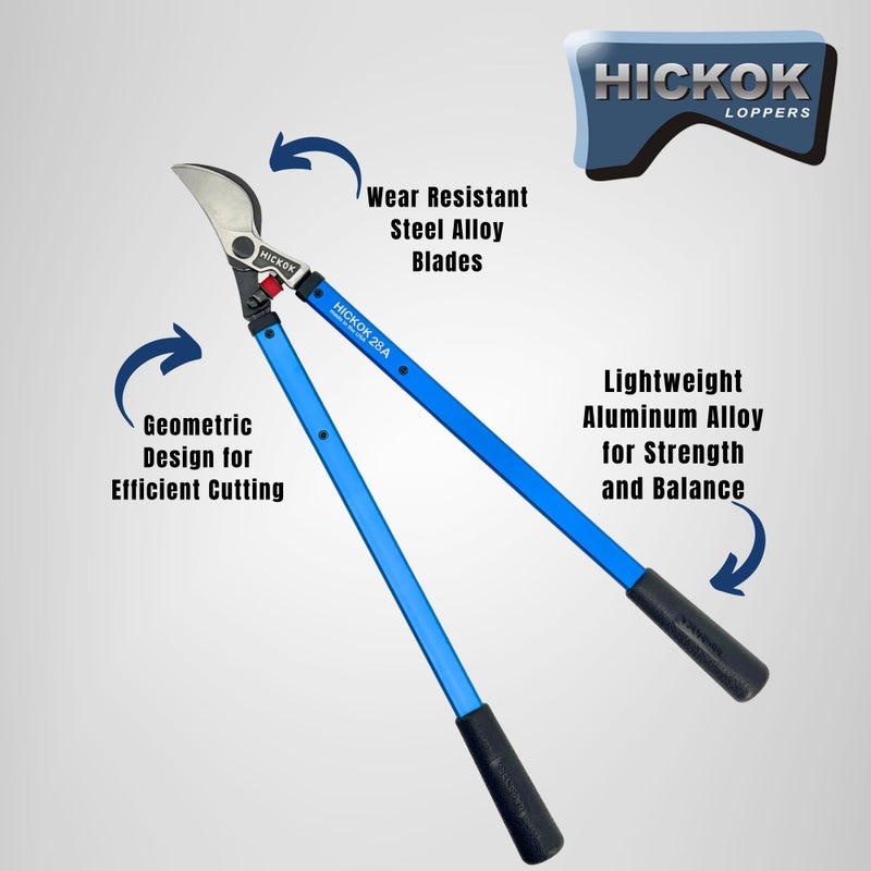 Hickok Heavy Duty Loppers for Tree Trimming â€“ 28" Branch Cutter & Pruning Shears with Long Handle | Lightweight Aluminum Tree Trimmer | Professional-Grade Pruner Made in USA - Image 5