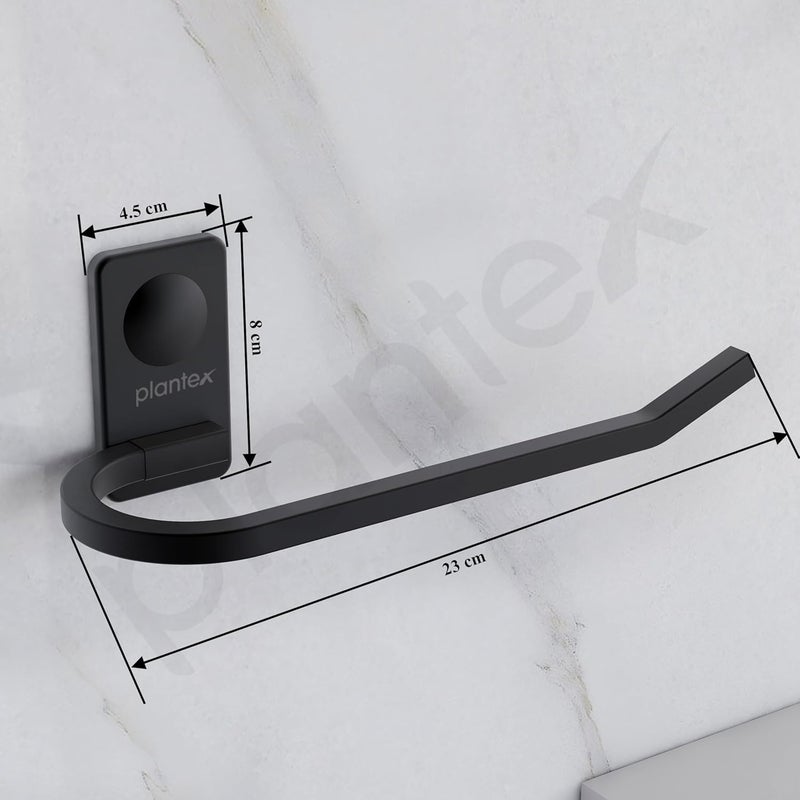 plantex Plantex Metro Platinum Stainless Steel Napkin Ring/Towel Ring/Napkin Holder/Bathroom Accessories - Pack of 1 (Black)  - Image 3