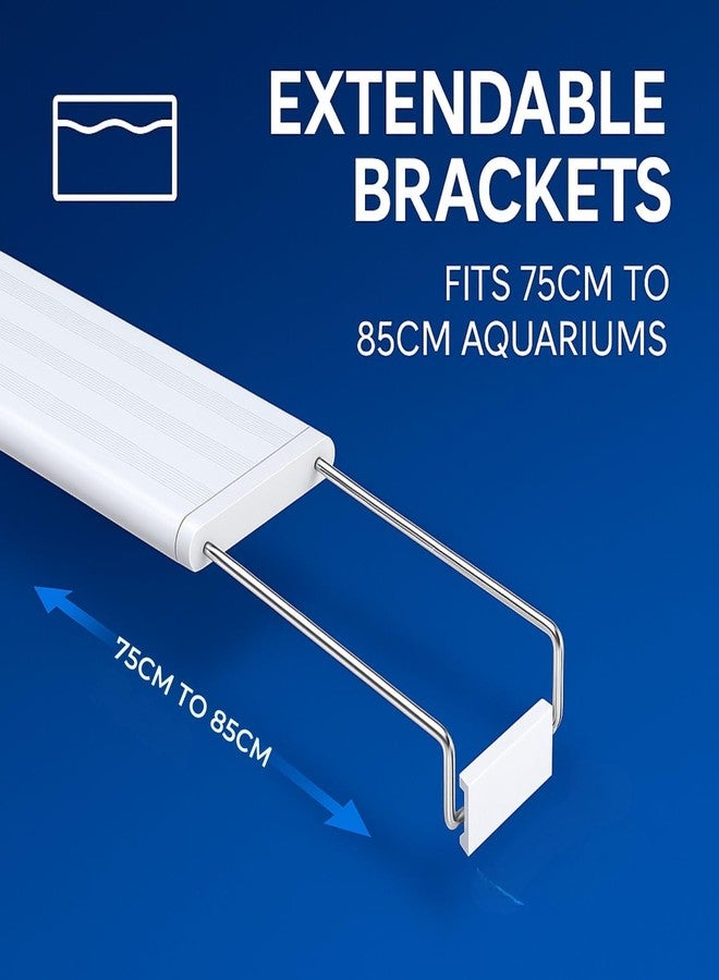 VAYINATO® 800 Series 33W LED Aquarium Light for Fish Tank | Full Spectrum WRGB Planted Tank Light | Adjustable 75-85cm Extendable Brackets | Energy Efficient Aquarium Lighting - Image 5