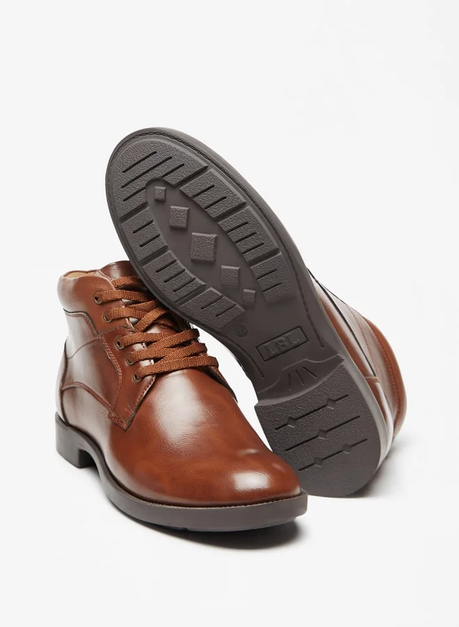ال بي ال من شو اكسبرس Men Solid Chukka Boots with Zip Closure