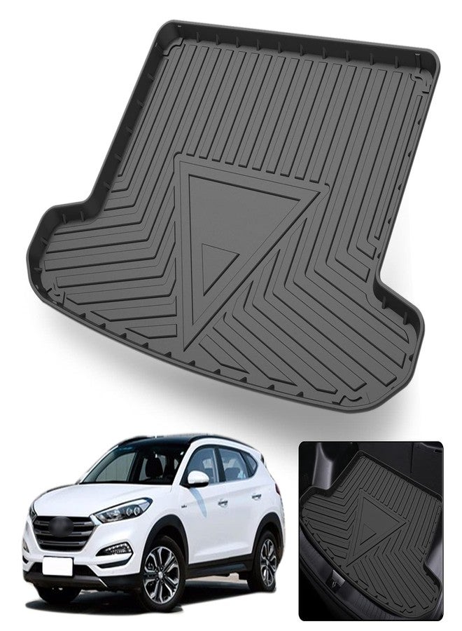 Elsetyler Cargo Liner for 2021 Tucson - Black TPO All Weather Heavy Duty Waterproof Rear Cargo Tray Trunk Floor Mat Protector Compatible with 2016-2021 Hyundai Tucson - Image 1