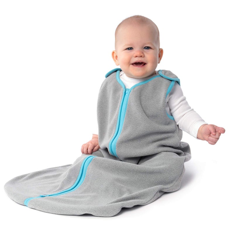 Baby Deedee baby deedee Sleep Nest Fleece Baby Sleeping Bag Gray Aqua 06 Month 