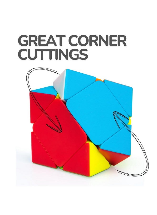 Cubelelo Drift Skewb Stickerless Speedcube Puzzle For Kids & Adults | Fast & Smooth Stress Buster | Brain-Boosting Challenge For Kids And Adults (Multicolour) - Image 3