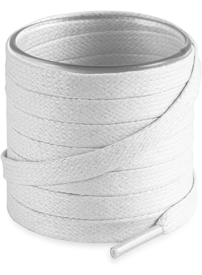 اربطة احذية مسطحة من القطن المشمع للاحذية الطويلة والاحذية الرياضية للرجال والنساء - والأحذية ذات الرقبة الطويلة والفساتين - متوفرة زوجان باطوال وألوان متعددة - Image 1