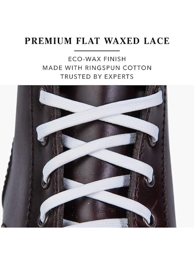 اربطة احذية مسطحة من القطن المشمع للاحذية الطويلة والاحذية الرياضية للرجال والنساء - والأحذية ذات الرقبة الطويلة والفساتين - متوفرة زوجان باطوال وألوان متعددة - Image 4