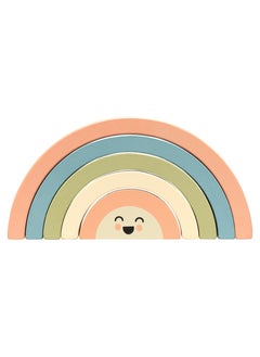 pearhead Wooden Stacking Toy, Rainbow  - Image 1