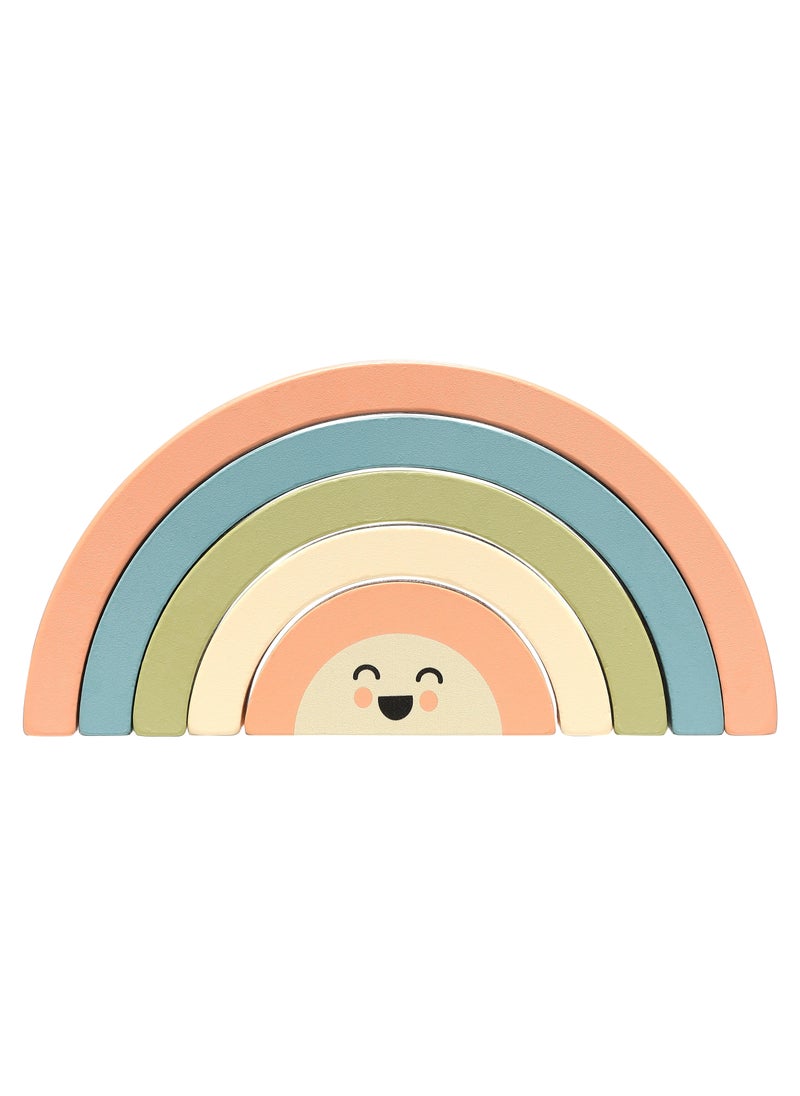 pearhead - Wooden Stacking Toy, Rainbow - Image 1