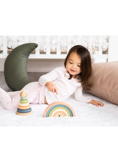pearhead Wooden Stacking Toy, Rainbow  - Image 5