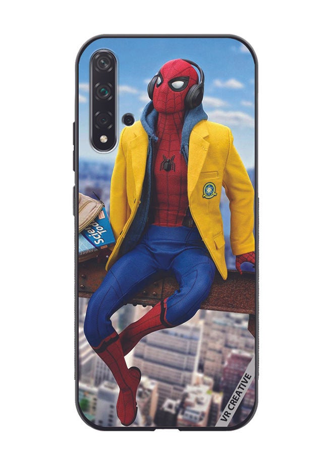 VR CREATIVE Protective Case Cover For Huawei Nova 5T Spiderman Design Multicolour - Image 1