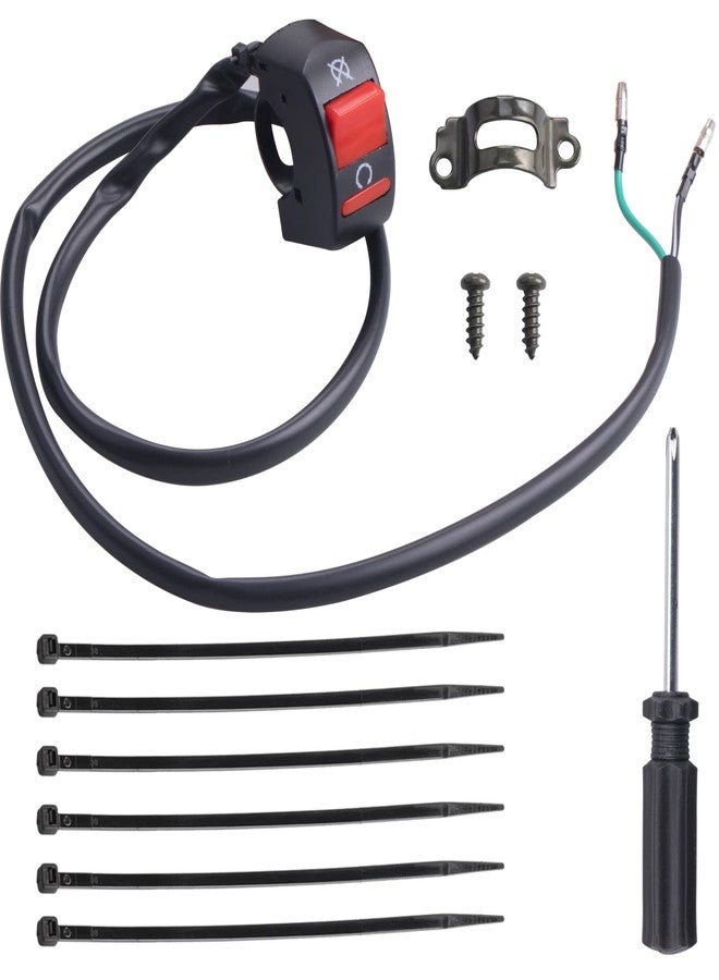 JINGKE 7/8'' 22mm Handle Kill On Off Switch for ATV Motorcycle Scooter Go Kart Engine Offroad Enduro Dirt Bike Baja Doodle Bug DB30 Mini Bikes - Image 1