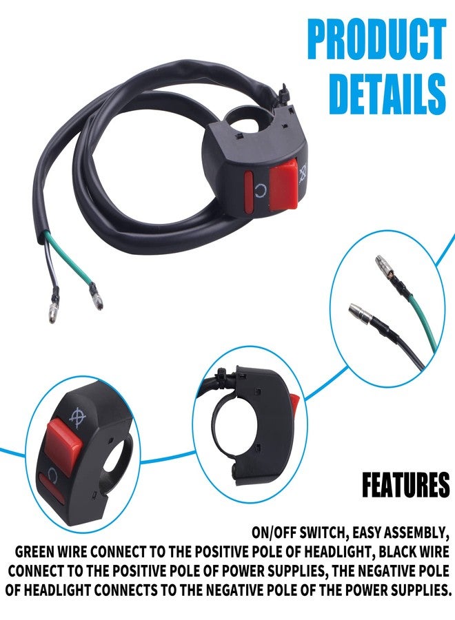 JINGKE 7/8'' 22mm Handle Kill On Off Switch for ATV Motorcycle Scooter Go Kart Engine Offroad Enduro Dirt Bike Baja Doodle Bug DB30 Mini Bikes - Image 3