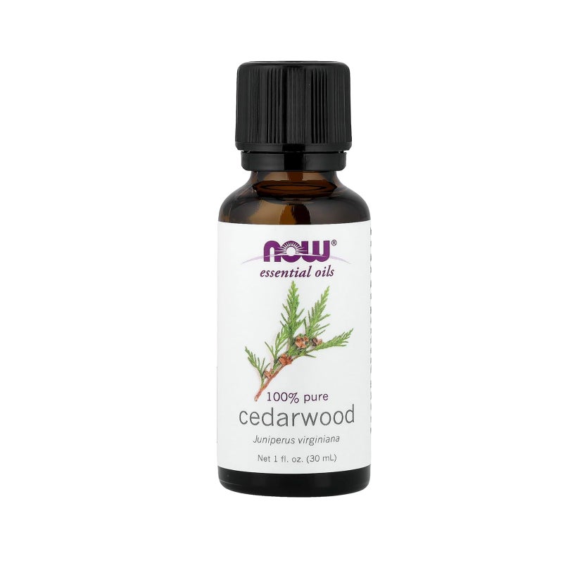 NOW Cedarwood Essential Oil – Pure Therapeutic Grade for Aromatherapy