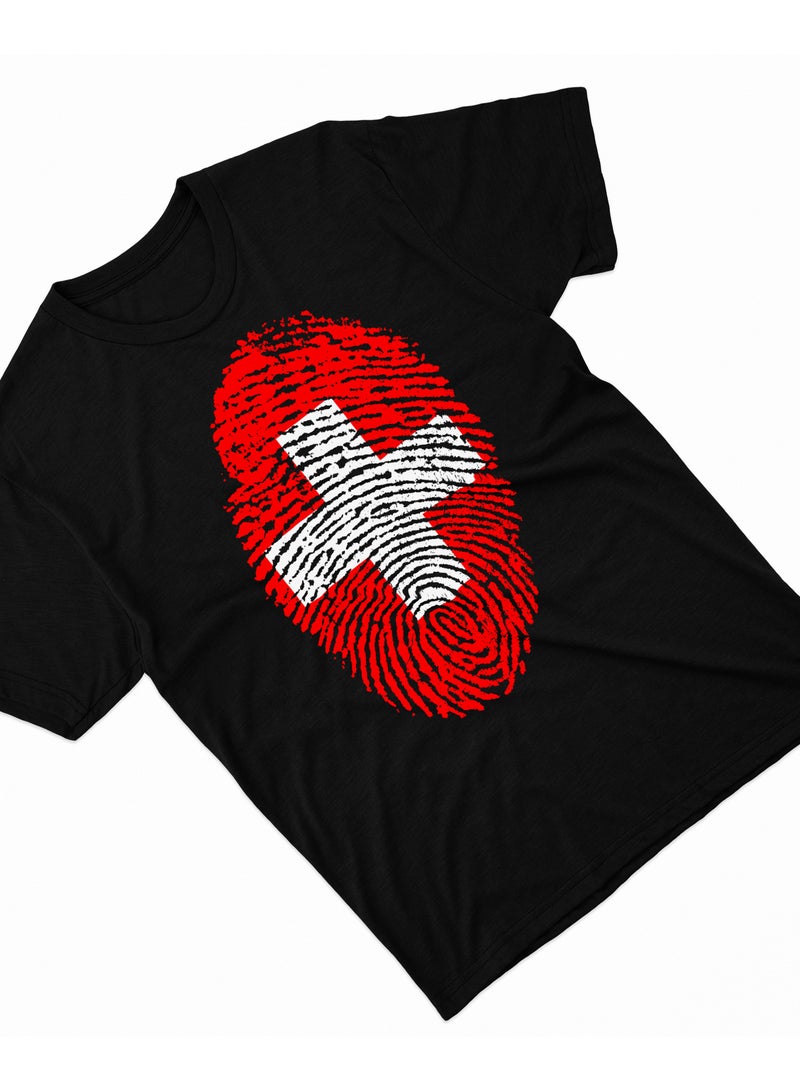 Fashion World Cotton T-shirt Printed with High-quality Switzerland