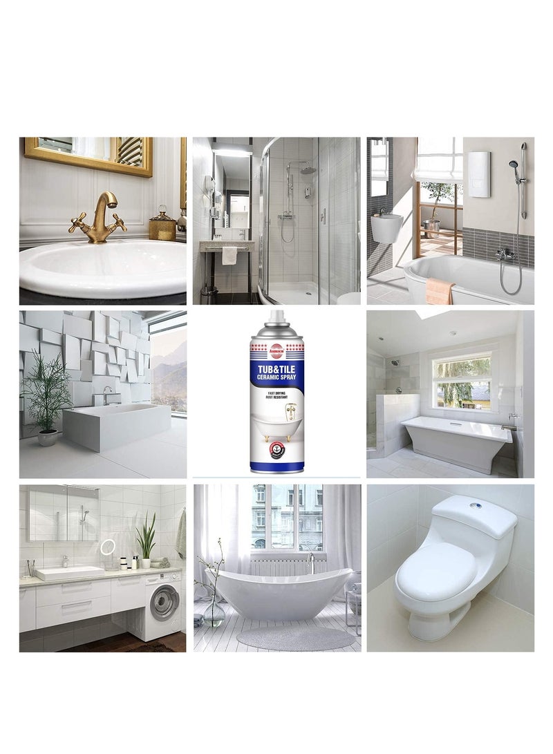 Asmaco Bathtub And Tile Ceramic White Spray For Crack Filling Restoration And Coating Of Bathtubs, Washbasins, Ceramic Statue And Household Items Etc… - Image 3