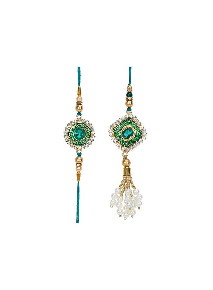 كاميري بازار ميناكاري باهيا بهانجي طقم رخيصة مع علبة رولي وشوال - راخي للأخ، باهيا، بهي - لمبا راخي للبهانجي، الأخت - Image 1