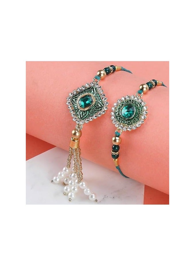 كاميري بازار ميناكاري باهيا بهانجي طقم رخيصة مع علبة رولي وشوال - راخي للأخ، باهيا، بهي - لمبا راخي للبهانجي، الأخت - Image 3