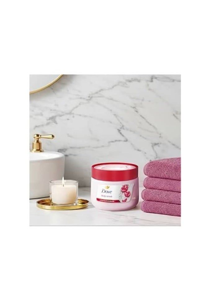 Dove Crushed Cherries & Chia Milk Body Scrub 425g - Image 2