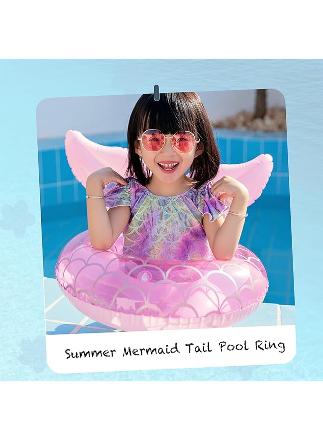 KASTWAVE Mermaid Pool Float Kids Pool Tube Ring Toys Summer Beach Inflatable Swim Float For Girls Kids Outdoor - Image 2