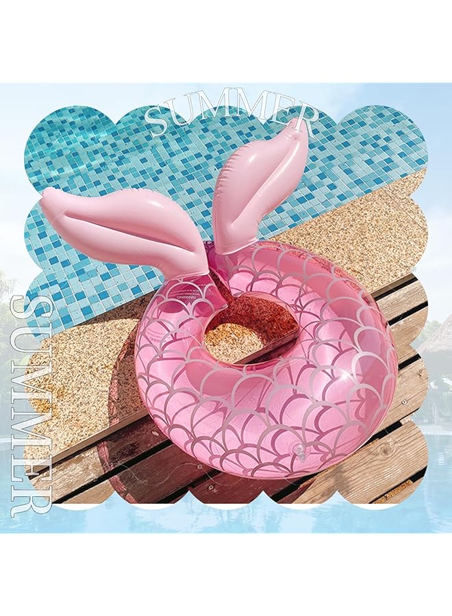 KASTWAVE Mermaid Pool Float Kids Pool Tube Ring Toys Summer Beach Inflatable Swim Float For Girls Kids Outdoor - Image 4