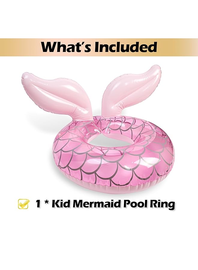 KASTWAVE Mermaid Pool Float Kids Pool Tube Ring Toys Summer Beach Inflatable Swim Float For Girls Kids Outdoor - Image 3