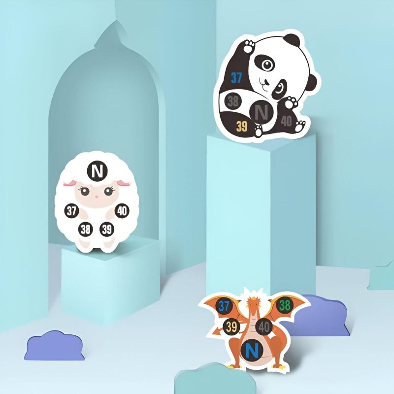 Temperature Measuring Sticker-Adhesive carton design for continuous baby temperature monitoring up to 48 hours, safe, accurate and fast to respond to parents' peace of mind