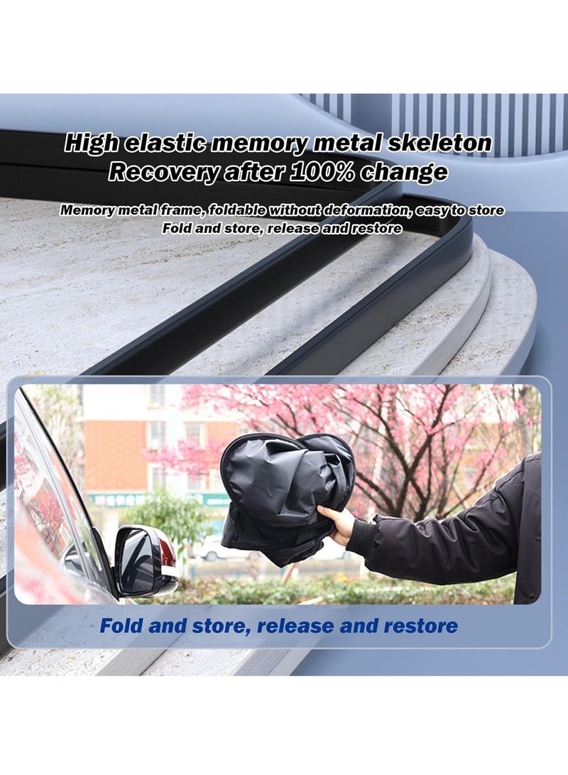 SYOSI Foldable Sunshade For Car Windshield Reflective Automotive Windshield Sunshades Front Windshield Sun Shade Foldable Sunshade For Heat And UV Protection  - Image 5