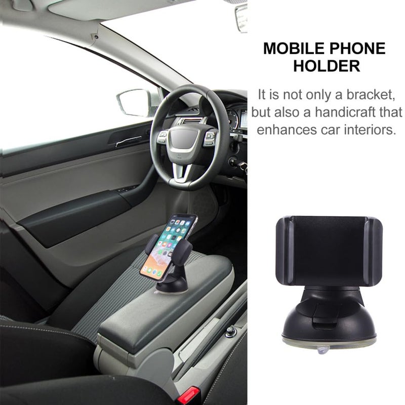 Rotatable Car Phone Holder With Strong Suction Base For Stable Navigation Black Grey - Image 4
