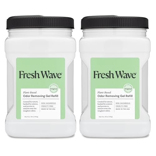 Fresh Wave Fresh Wave Odor Removing Gel Refill 63 oz Pack of 2  Safer Odor Absorbers for Home Natural PlantBased Odor Eliminator Every 15 oz lasts 3060 Days For Cooking Trash  Pets 