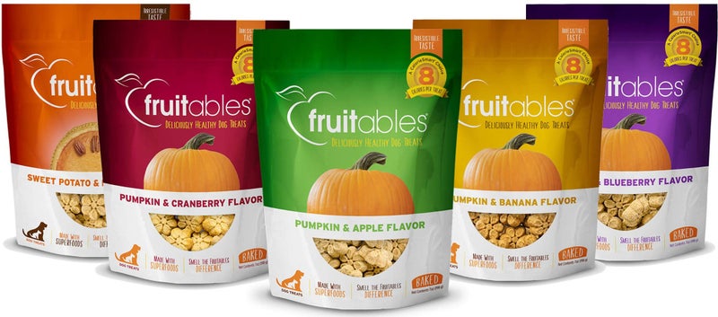 Fruitables Pumpkin Dog Treats, Variety Pack Of 5 - Image 1