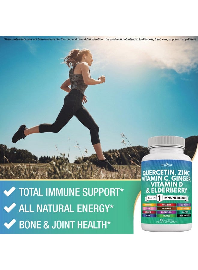 New Age Quercetin Zinc Vitamin C Vitamin D Bromelain Elderberry -Nettle Supplement with Artemisinin, Sea Moss, Echinacea - 120 Count - Image 4
